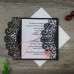 Free Printable Black Laser Cut Wedding Invitations